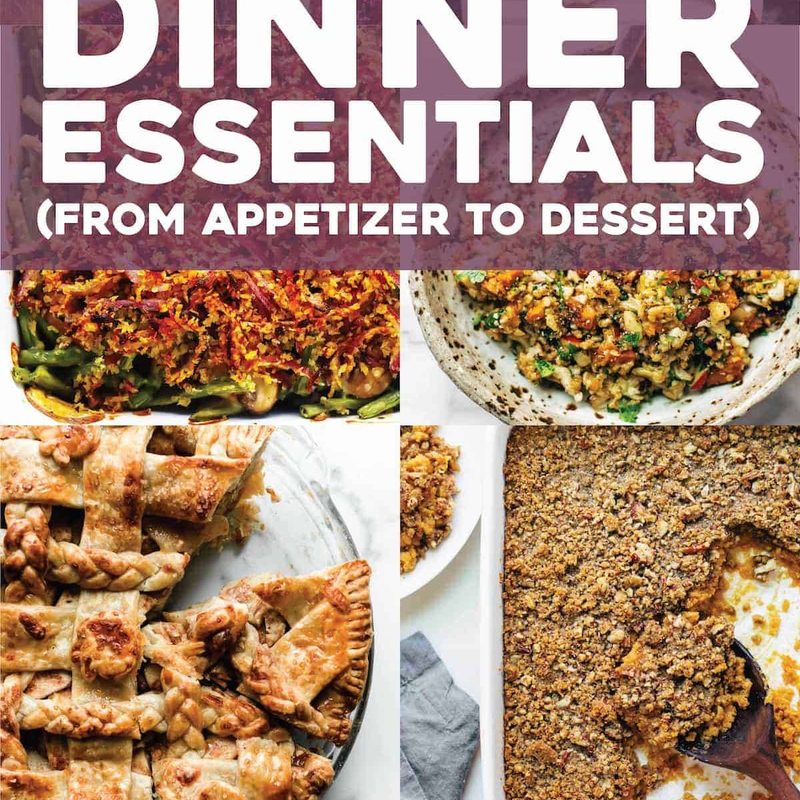 Turkey, dressing, salad and other Thanksgiving dishes.