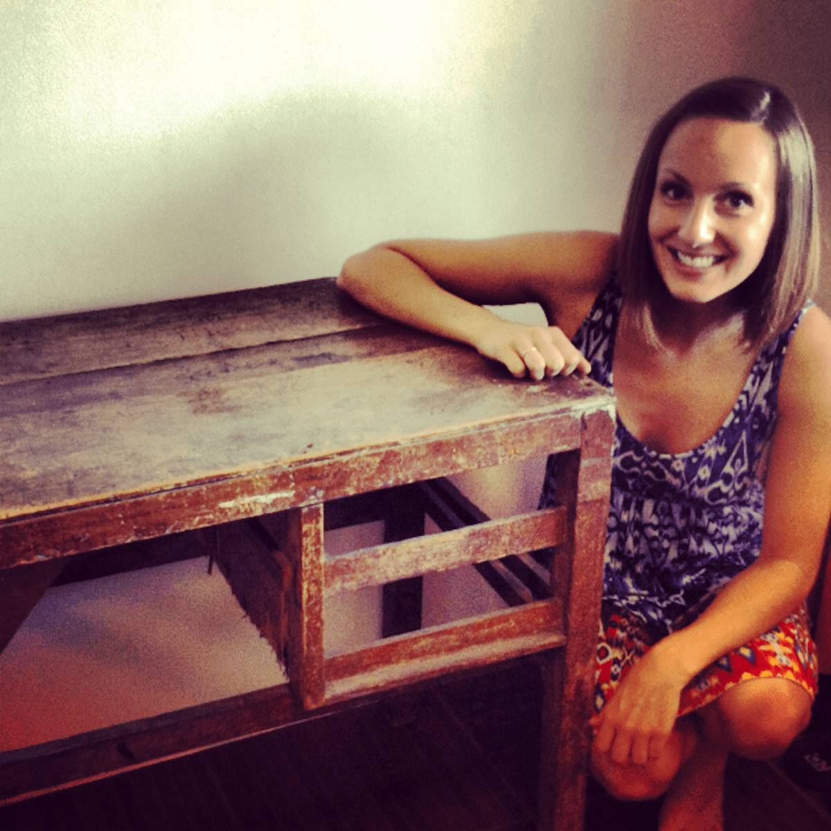 Photography Table with a woman.