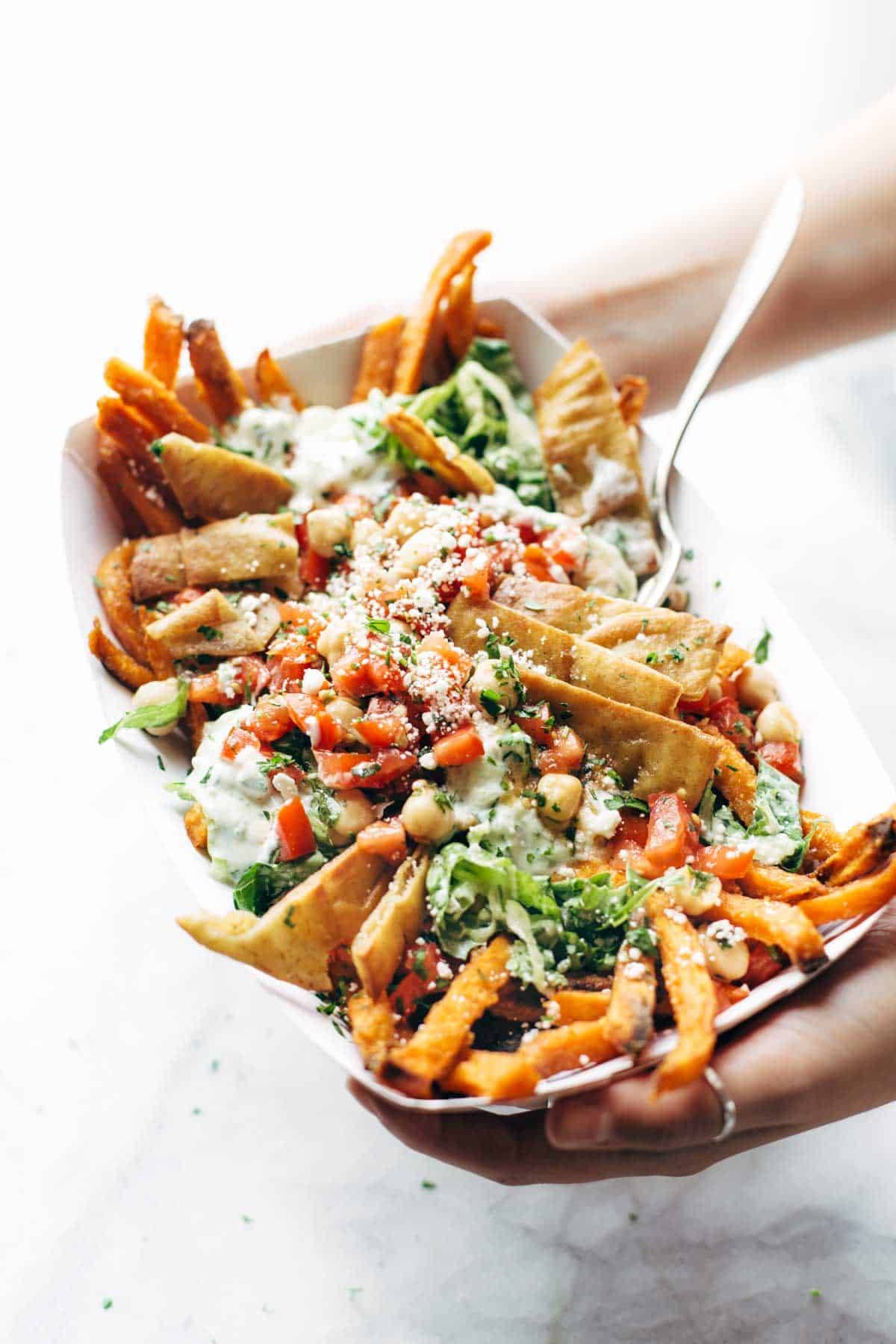 Loaded Mediterranean Street Fries.