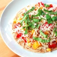 A picture of Mozzarella, Basil and Corn Quesadilla