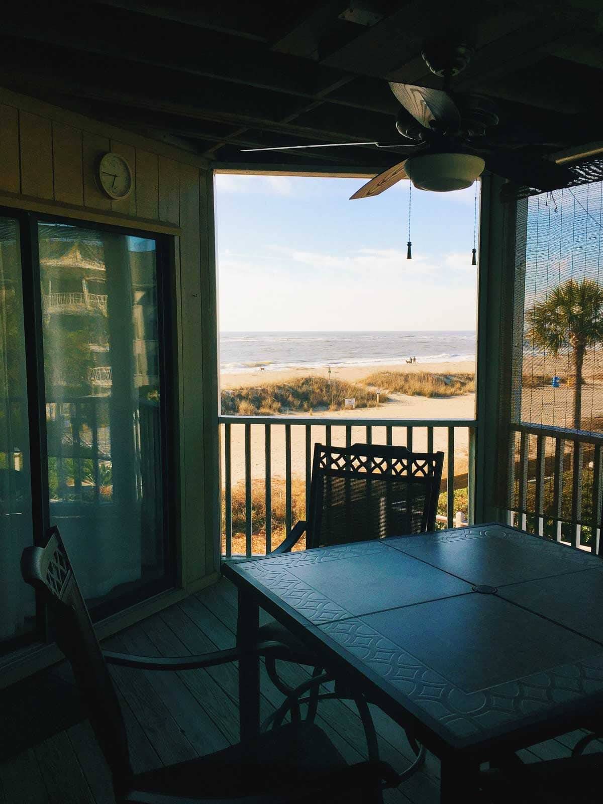 Porch view of ocean.